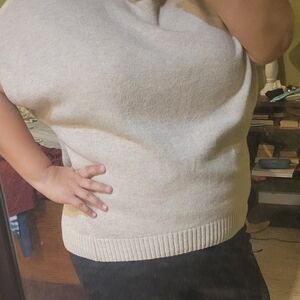 Lane Bryant Cream Cowl Neck Sweater
